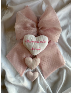 Fiocco Nascita Grande Rosa 2