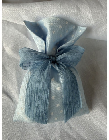 Sacchettino Portaconfetti Azzurro a...